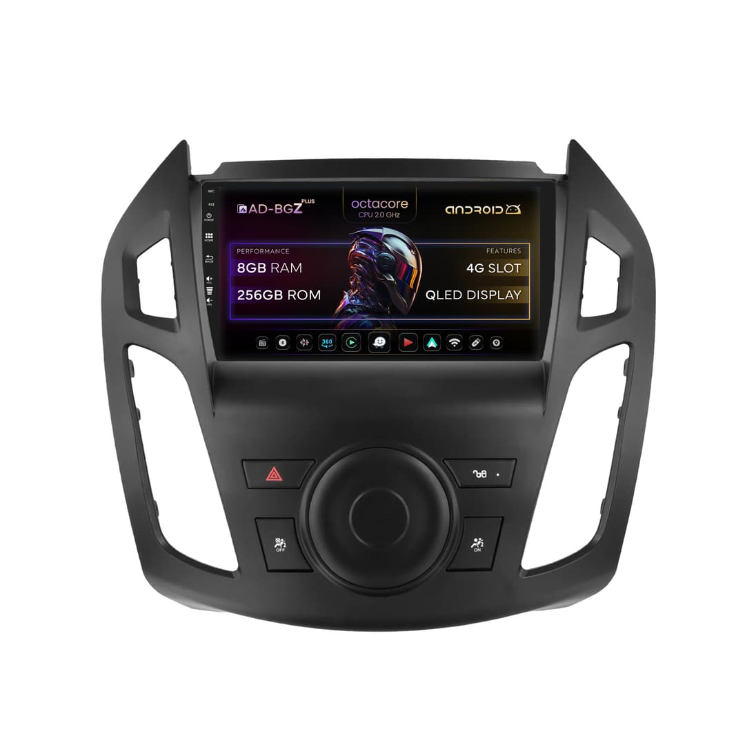 Navigatie Ford Transit (2015-2021), Android, Z-Octacore 8GB RAM + 256GB ROM, 9 Inch - AD-BGZ9008+AD-BGRKIT111