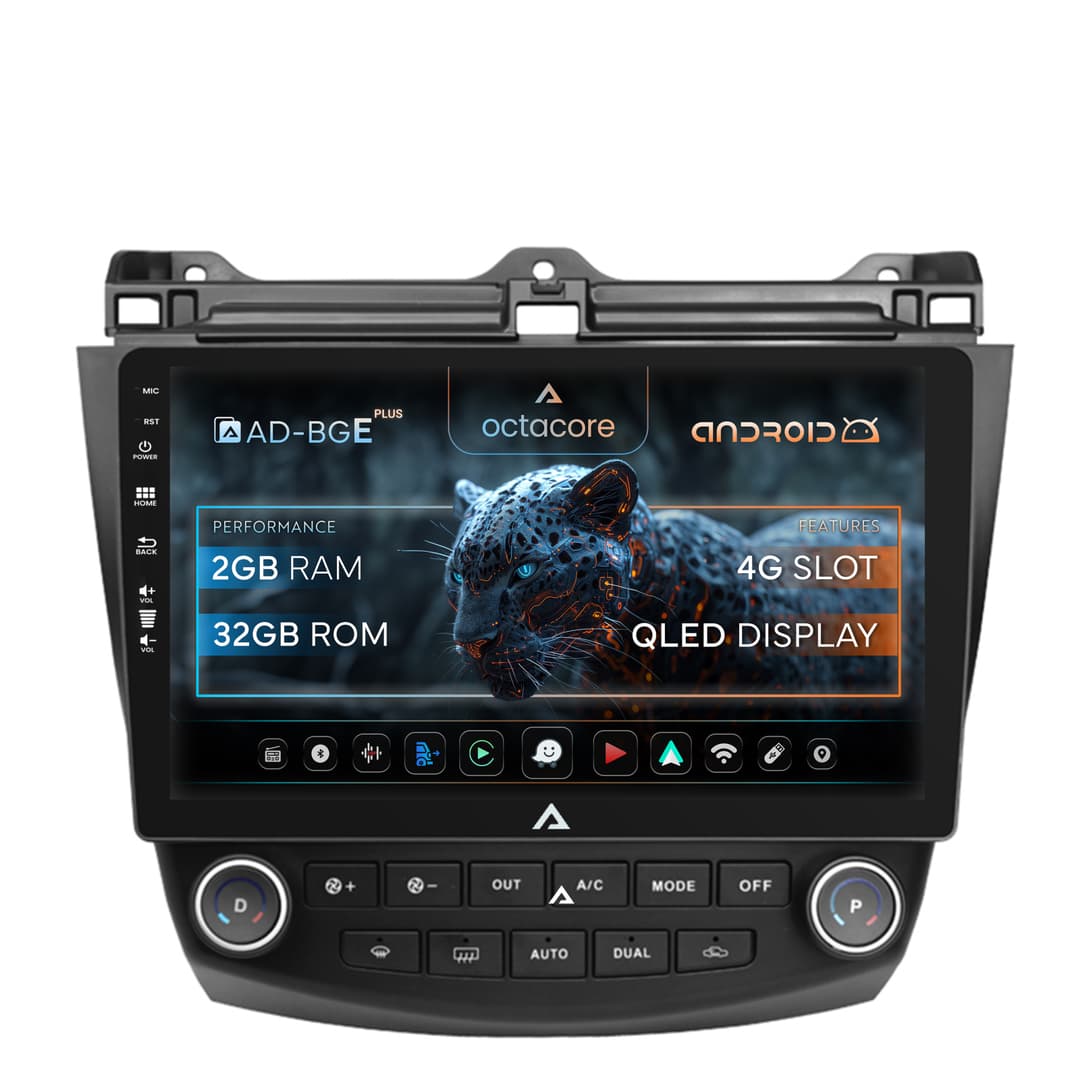 Navigatie Honda Accord 7 (2005-2008), Android, E-Octacore 2GB RAM + 32GB ROM, 10.1 Inch - AD-BGE10002+AD-BGRKIT012