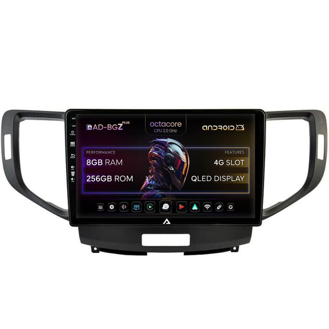 Navigatie Honda Accord VIII (2008-2012), Android, Z-Octacore 8GB RAM + 256GB ROM, 10.1 Inch - AD-BGZ10008+AD-BGRKIT005V2