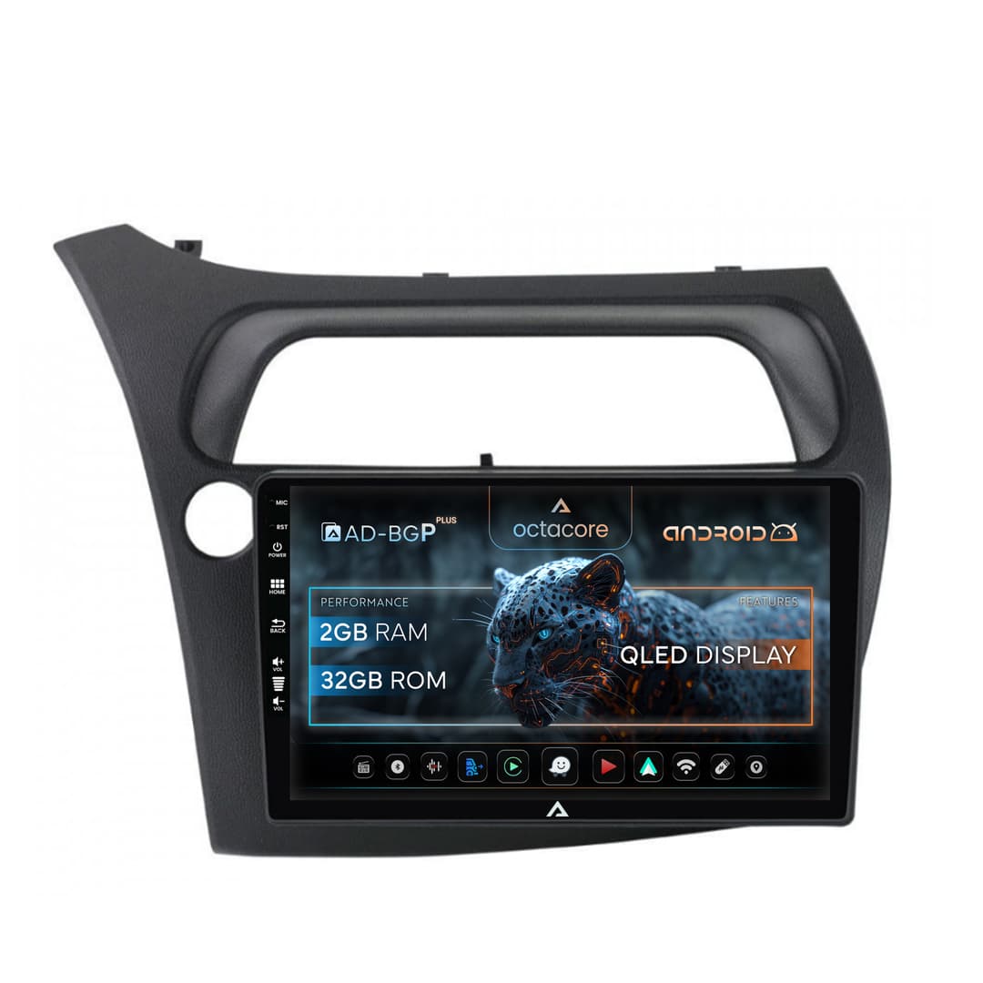 Navigatie Honda Civic Hatchback (2006-2011), Android, P-Octacore 2GB RAM + 32GB ROM, 9 Inch - AD-BGP9002+AD-BGRKIT020