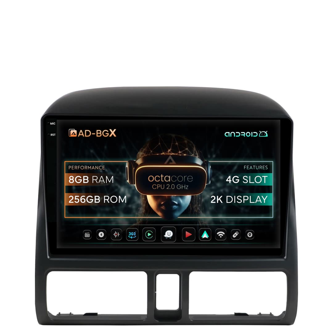 Navigatie Honda CRV (1998-2005), Android, X-Octacore 8GB RAM + 256GB ROM, 9.5 Inch - AD-BGX9008+AD-BGRKIT017