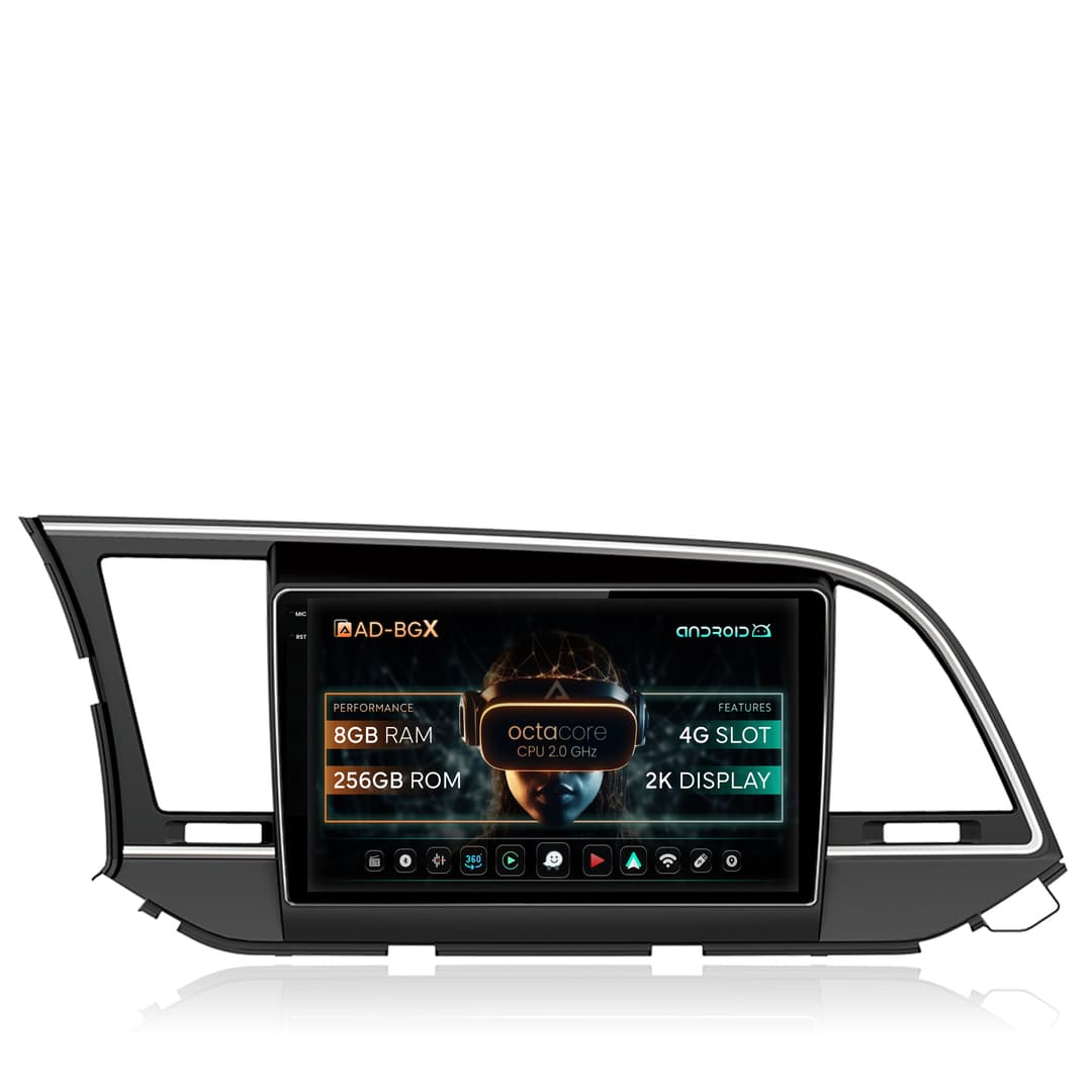 Navigatie Hyundai Elantra (2015-2018), Android, X-Octacore 8GB RAM + 256GB ROM, 9.5 Inch - AD-BGX9008+AD-BGRKIT180