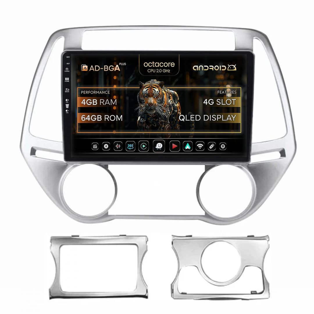 Navigatie Hyundai I20 (2012-2014), Android, A-Octacore 4GB RAM + 64GB ROM, 9 Inch - AD-BGA9004+AD-BGRKIT218