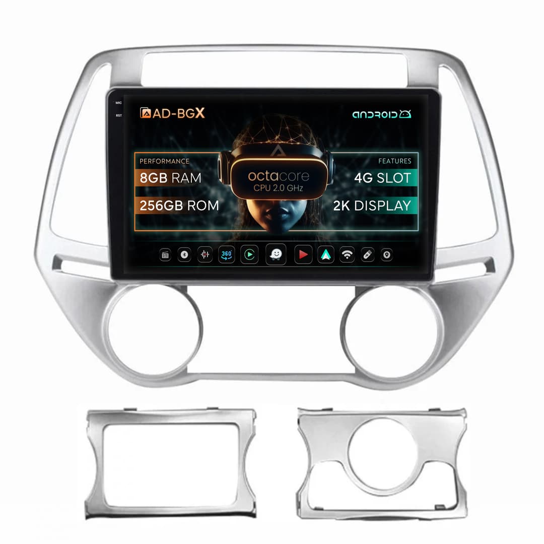 Navigatie Hyundai I20 (2012-2014), Android, X-Octacore 8GB RAM + 256GB ROM, 9.5 Inch - AD-BGX9008+AD-BGRKIT218