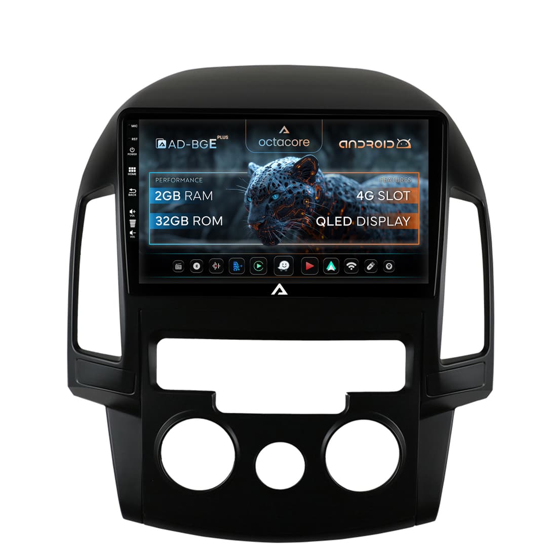 Navigatie Hyundai I30 (2007-2012), Clima Manuala, Android, E-Octacore 2GB RAM + 32GB ROM, 9 Inch - AD-BGE9002+AD-BGRKIT217