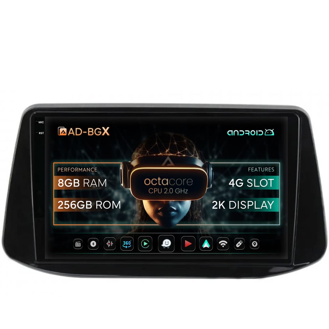 Navigatie Hyundai I30 (2017-Prezent), Android, X-Octacore 8GB RAM + 256GB ROM, 9.5 Inch - AD-BGX9008+AD-BGRKIT225