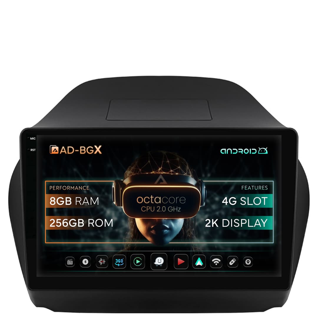 Navigatie Hyundai IX35 (2009-2015), Android, X-Octacore 8GB RAM + 256GB ROM, 10.36 Inch - AD-BGX10008+AD-BGRKIT189