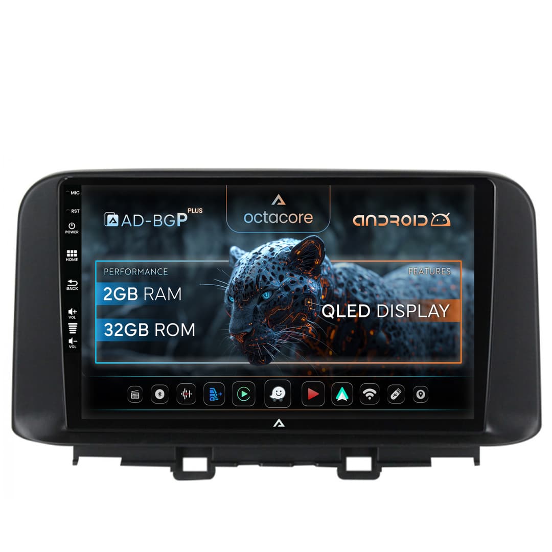 Navigatie Hyundai Kona (2018+), Android, P-Octacore 2GB RAM + 32GB ROM, 10.1 Inch - AD-BGP10002+AD-BGRKIT183V2