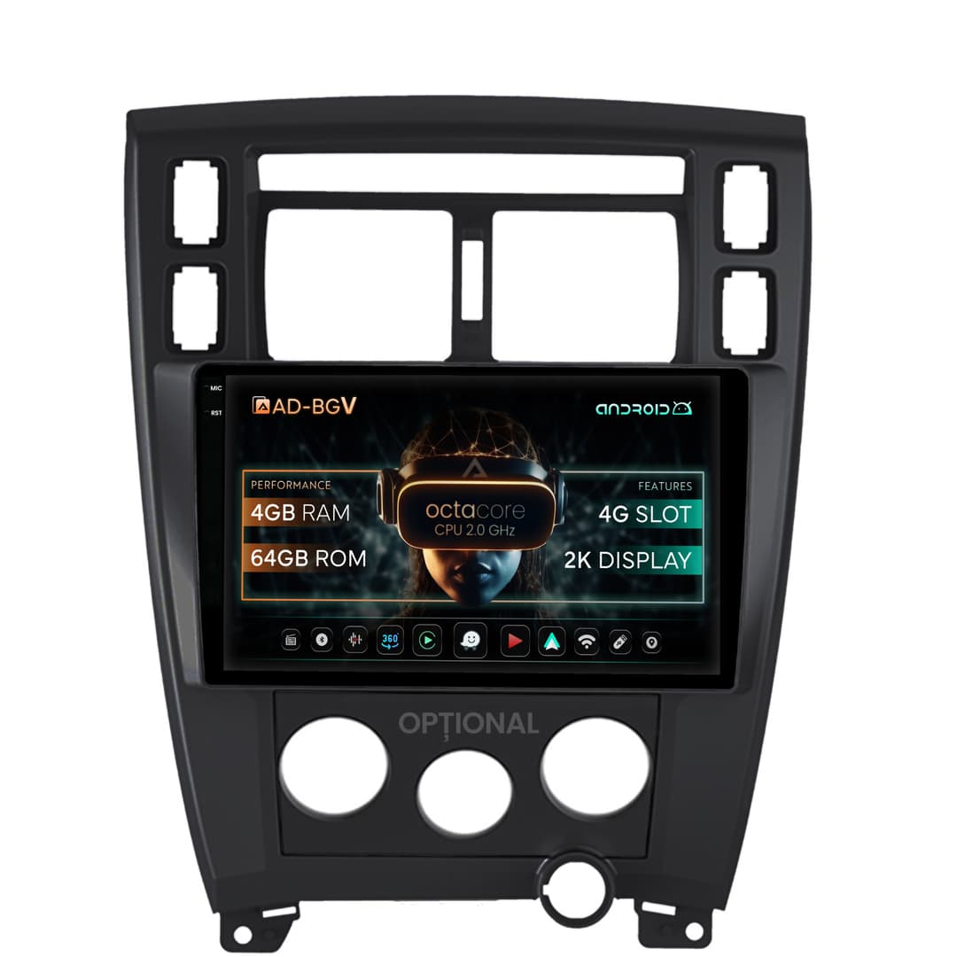Navigatie Hyundai Tucson (2006-2013), Android, V-Octacore 4GB RAM + 64GB ROM, 10.36 Inch - AD-BGV10004+AD-BGRKIT200B