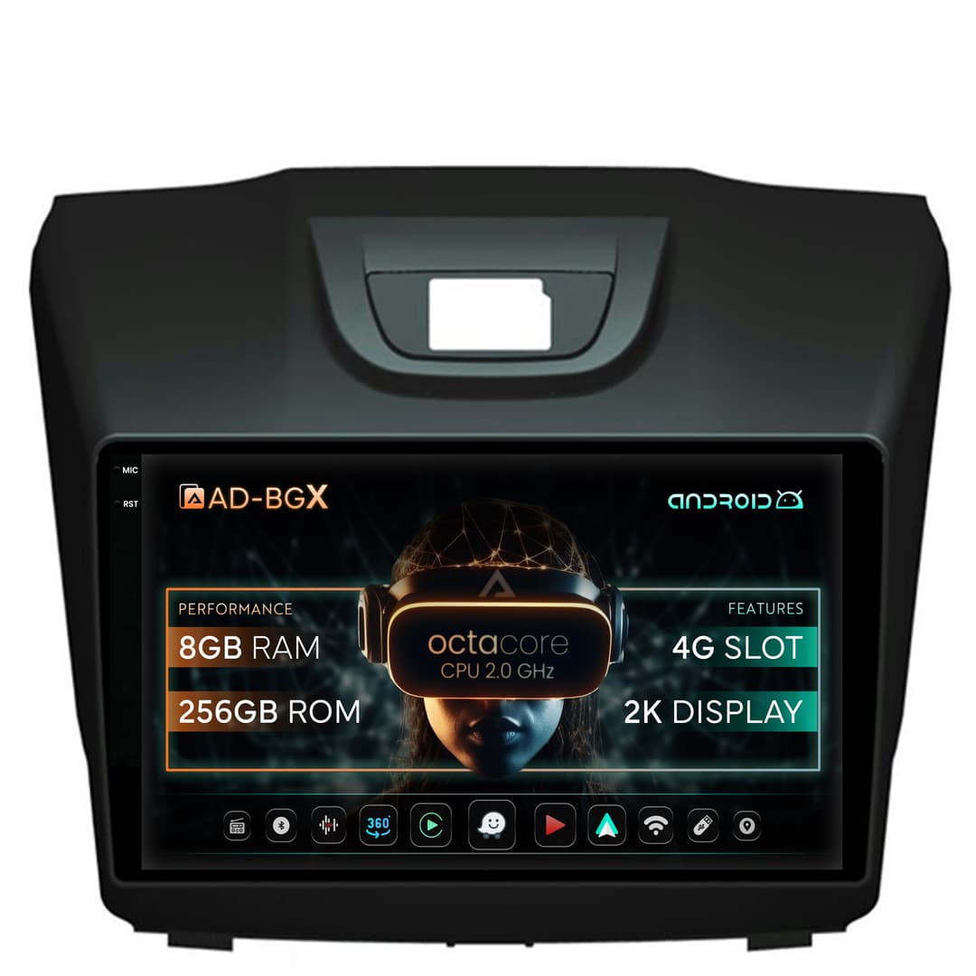 Navigatie Isuzu D-MAX (2015+), Android, X-Octacore 8GB RAM + 256GB ROM, 9.5 Inch - AD-BGX9008+AD-BGRKIT311