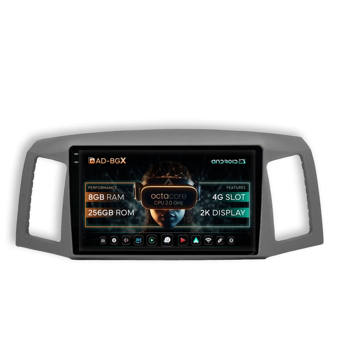 Navigatie Jeep Grand Cherokee (2004-2007), Android, X-Octacore 8GB RAM + 256GB ROM, 10.36 Inch - AD-BGX10008+AD-BGRKIT297v2