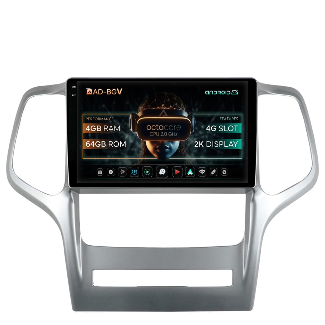 Navigatie Jeep Grand Cherokee (2010-2013), Android, V-Octacore 4GB RAM + 64GB ROM, 9.5 Inch - AD-BGV9004+AD-BGRKIT297