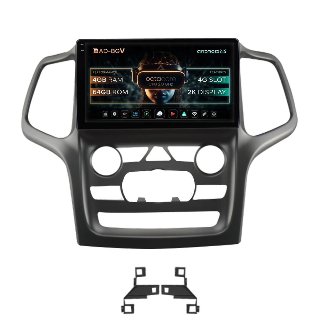 Navigatie Jeep Grand Cherokee (2014-2022), Android, V-Octacore 4GB RAM + 64GB ROM, 9.5 Inch - AD-BGV9004+AD-BGRKIT272