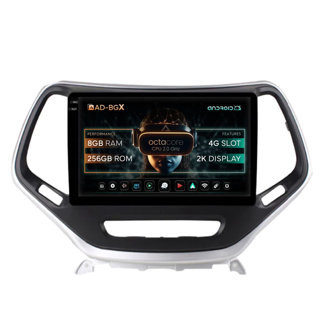 Navigatie Jeep Grand Cherokee (2015+), Android, X-Octacore 8GB RAM + 256GB ROM, 10.36 Inch - AD-BGX10008+AD-BGRKIT285