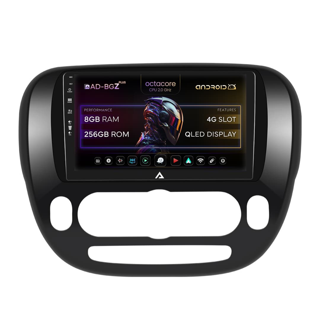 Navigatie Kia Soul (2014-2019), Android, Z-Octacore 8GB RAM + 256GB ROM, 9 Inch - AD-BGZ9008+AD-BGRKIT233V1