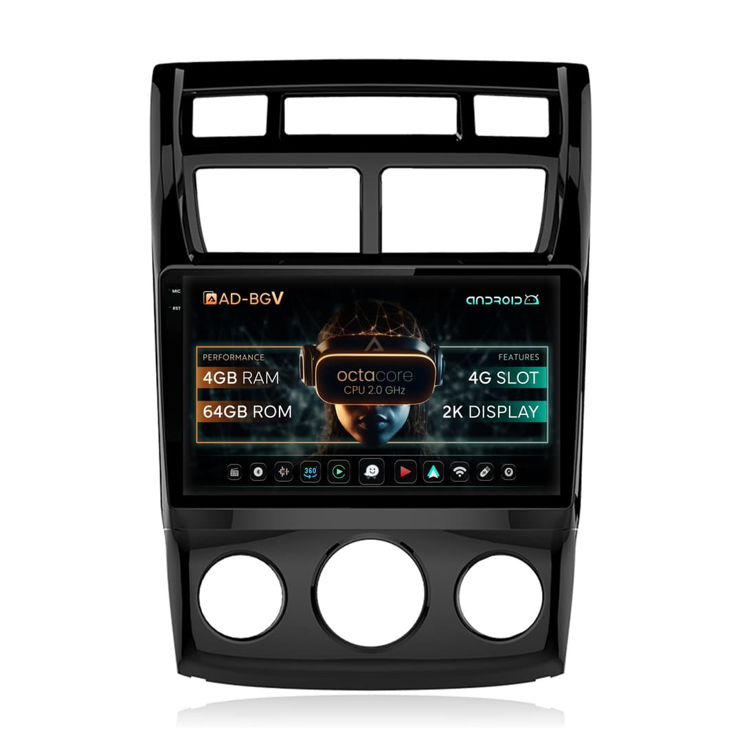Navigatie Kia Sportage (2005-2010) M AC, Android, V-Octacore 4GB RAM + 64GB ROM, 9.5 Inch - AD-BGV9004+AD-BGRKIT148S