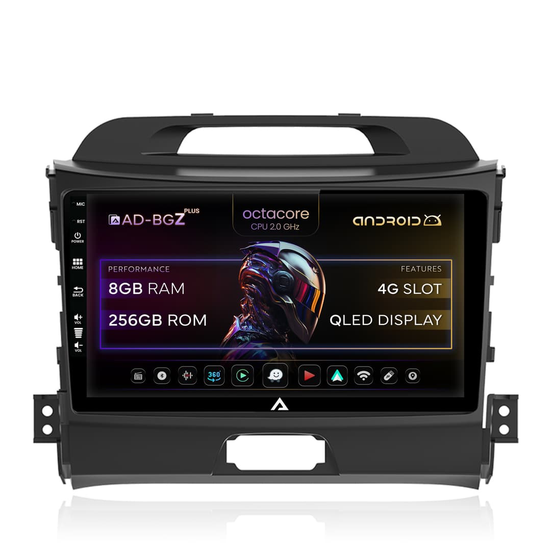 Navigatie Kia Sportage (2010-2016), Android, Z-Octacore 8GB RAM + 256GB ROM, 9 Inch - AD-BGZ9008+AD-BGRKIT146