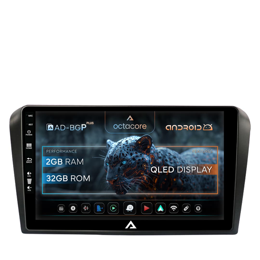 Navigatie Mazda 3 (2003-2009), Android, P-Octacore 2GB RAM + 32GB ROM, 9 Inch - AD-BGP9002+AD-BGRKIT322