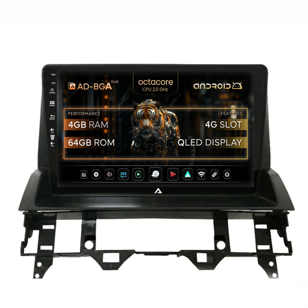 Navigatie Mazda 6 (2002-2008), Android, A-Octacore 4GB RAM + 64GB ROM, 10.1 Inch - AD-BGA10004+AD-BGRKIT321V2