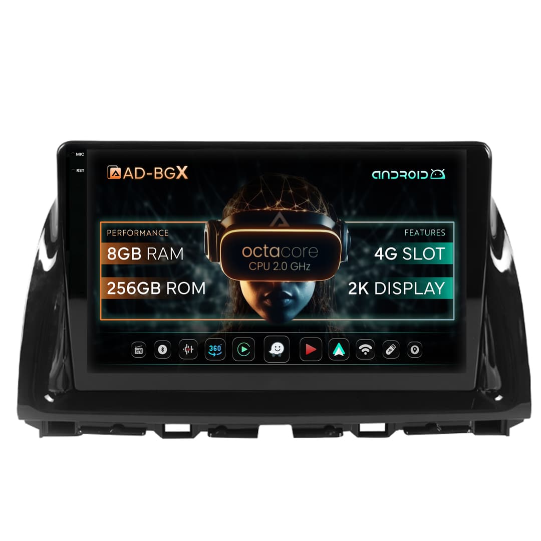 Navigatie Mazda CX-5 (2012-2015), Android, X-Octacore 8GB RAM + 256GB ROM, 10.36 Inch - AD-BGX10008+AD-BGRKIT319