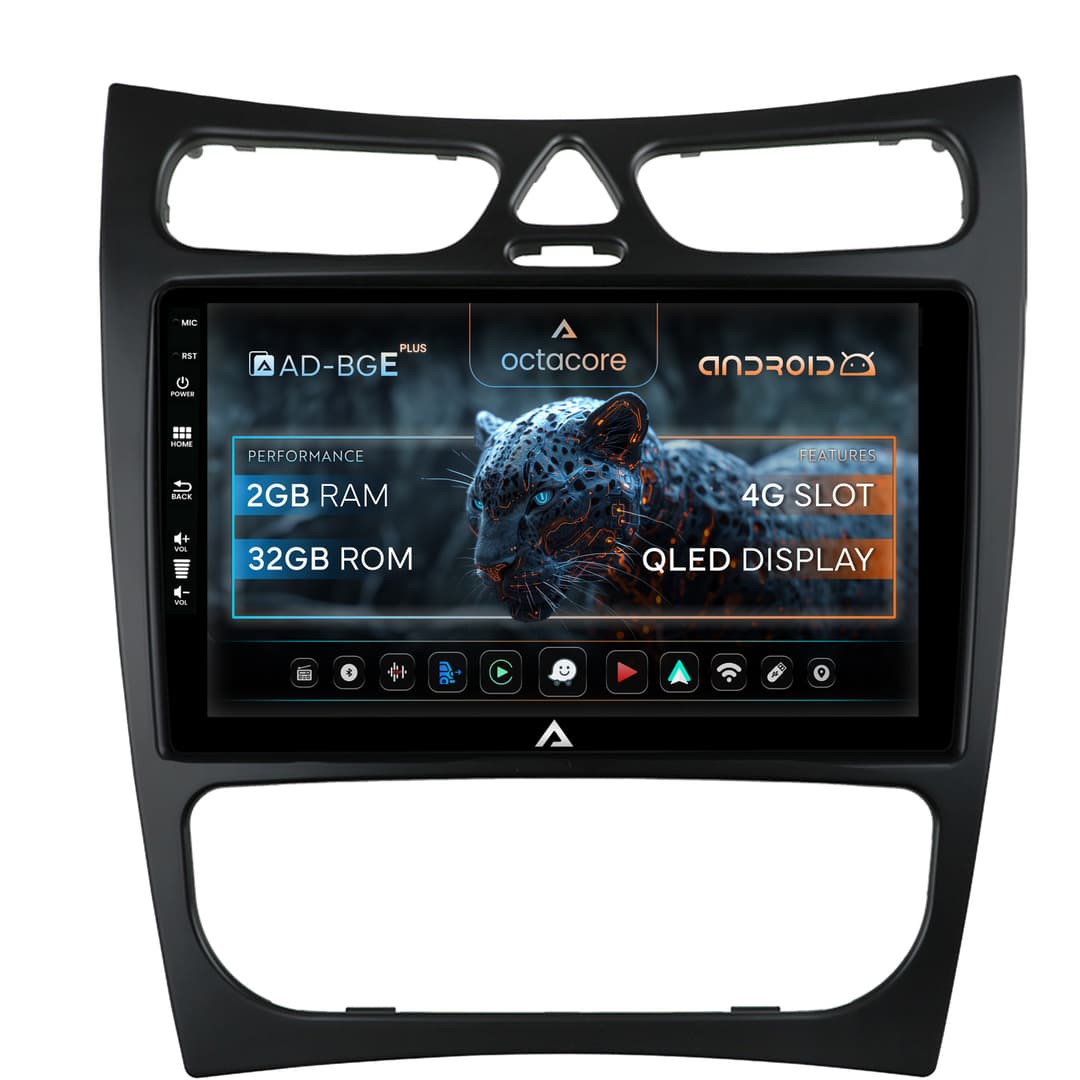 Navigatie Mercedes Benz CLK W209 (2000-2005) (2000-2005), Android, E-Octacore 2GB RAM + 32GB ROM, 9 Inch - AD-BGE9002+AD-BGRKIT416V2