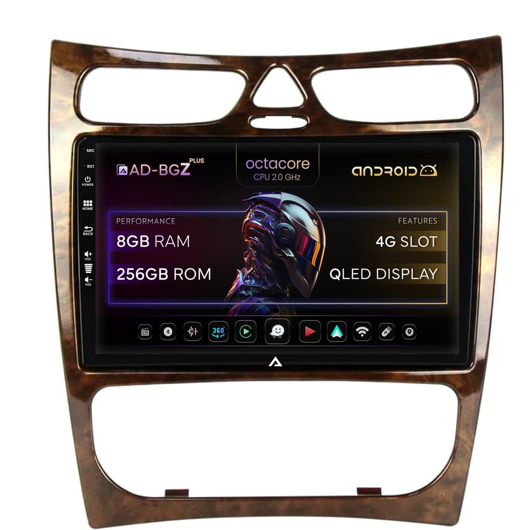 Navigatie Mercedes Benz CLK W209 (2000-2005), Android, Z-Octacore 8GB RAM + 256GB ROM, 9 INCH - AD-BGZ9008+AD-BGRKIT416V4