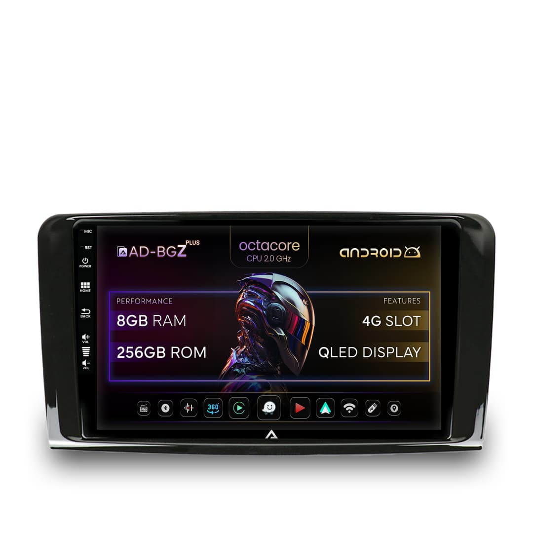 Navigatie Mercedes Benz ML W164 GL X164, Android, Z-Octacore 8GB RAM + 256GB ROM, 9 Inch - AD-BGZ9008+AD-BGRKIT405