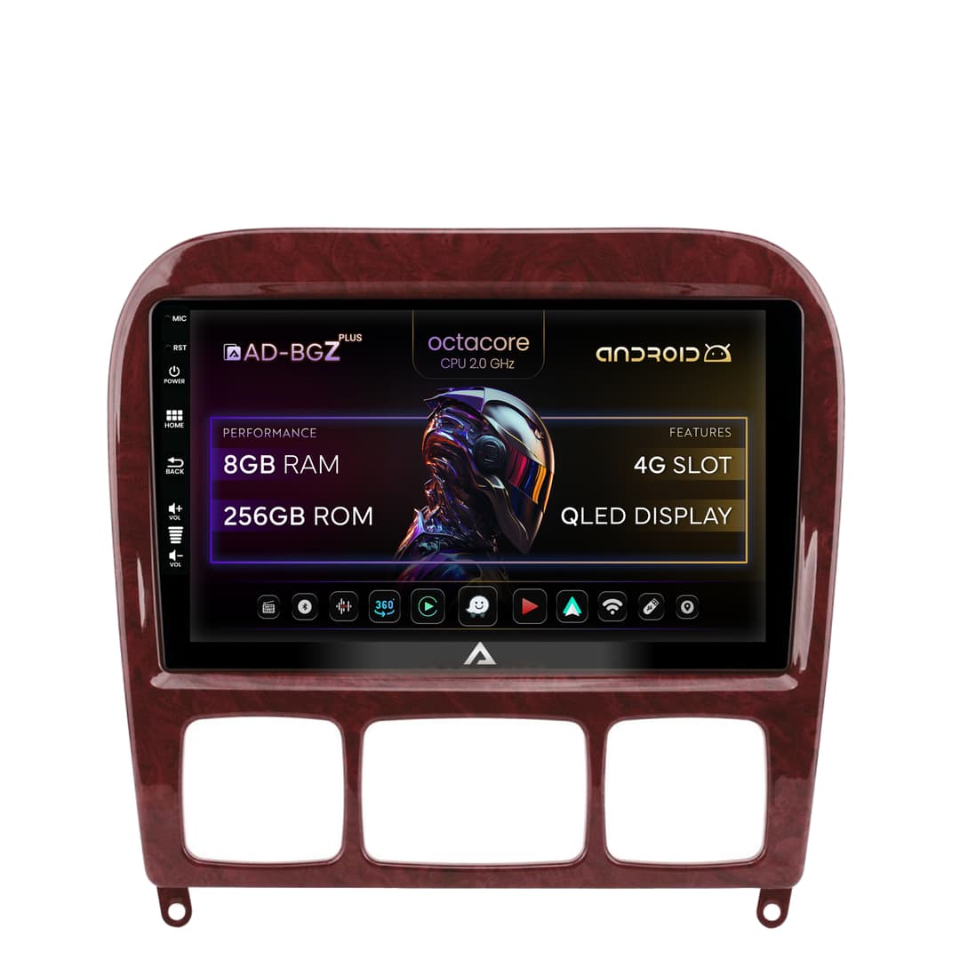 Navigatie Mercedes Benz S-Class (1998-2005), Android, Z-Octacore 8GB RAM + 256GB ROM, 9 Inch - AD-BGZ9008+AD-BGRKIT408