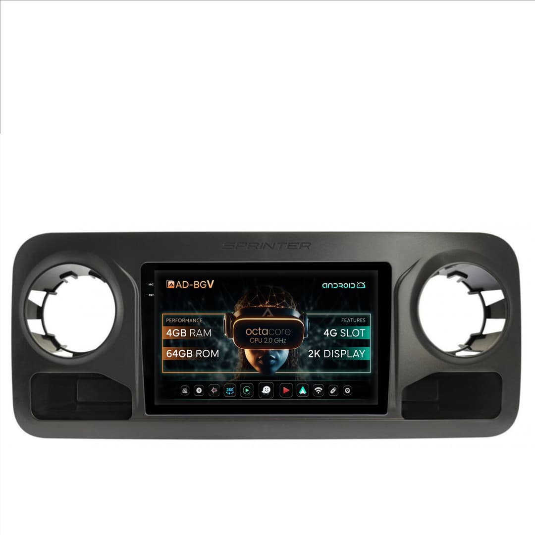 Navigatie Mercedes Benz Sprinter (2018+), Android, V-Octacore 4GB RAM + 64GB ROM, 10.36 Inch - AD-BGV10004+AD-BGRKIT407V2