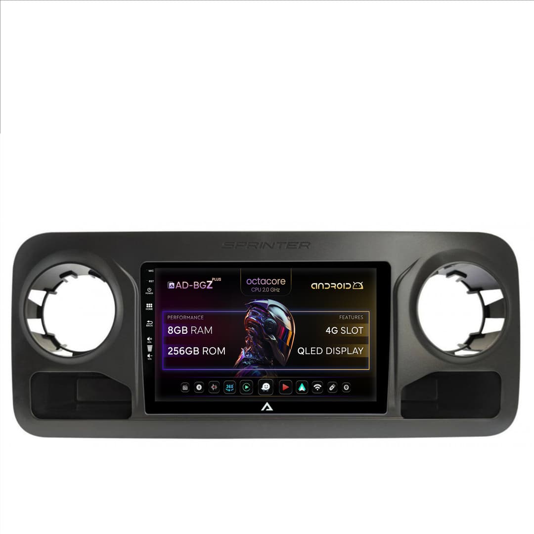 Navigatie Mercedes Benz Sprinter (2018+), Android, Z-Octacore 8GB RAM + 256GB ROM, 10.1 Inch - AD-BGZ10008+AD-BGRKIT407V2