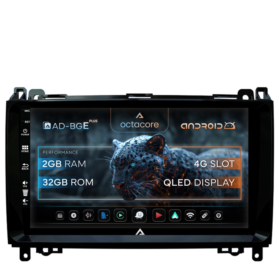 Navigatie Mercedes Benz Sprinter, Viano, Vito, A B Class, Crafter, Android, E-Octacore 2GB RAM + 32GB ROM, 9 Inch - AD-BGE9002+AD-BGRKIT407