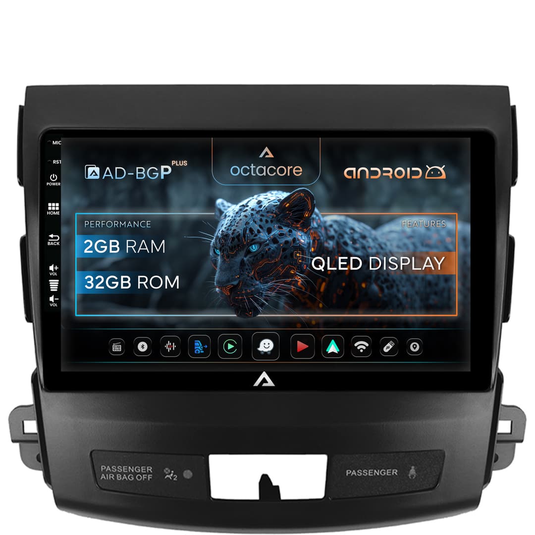 Navigatie Mitstubishi Outlander Peugeot 4007 Citroen C-Crosser, Android, P-Octacore 2GB RAM + 32GB ROM, 9 Inch - AD-BGP9002+AD-BGRKIT276
