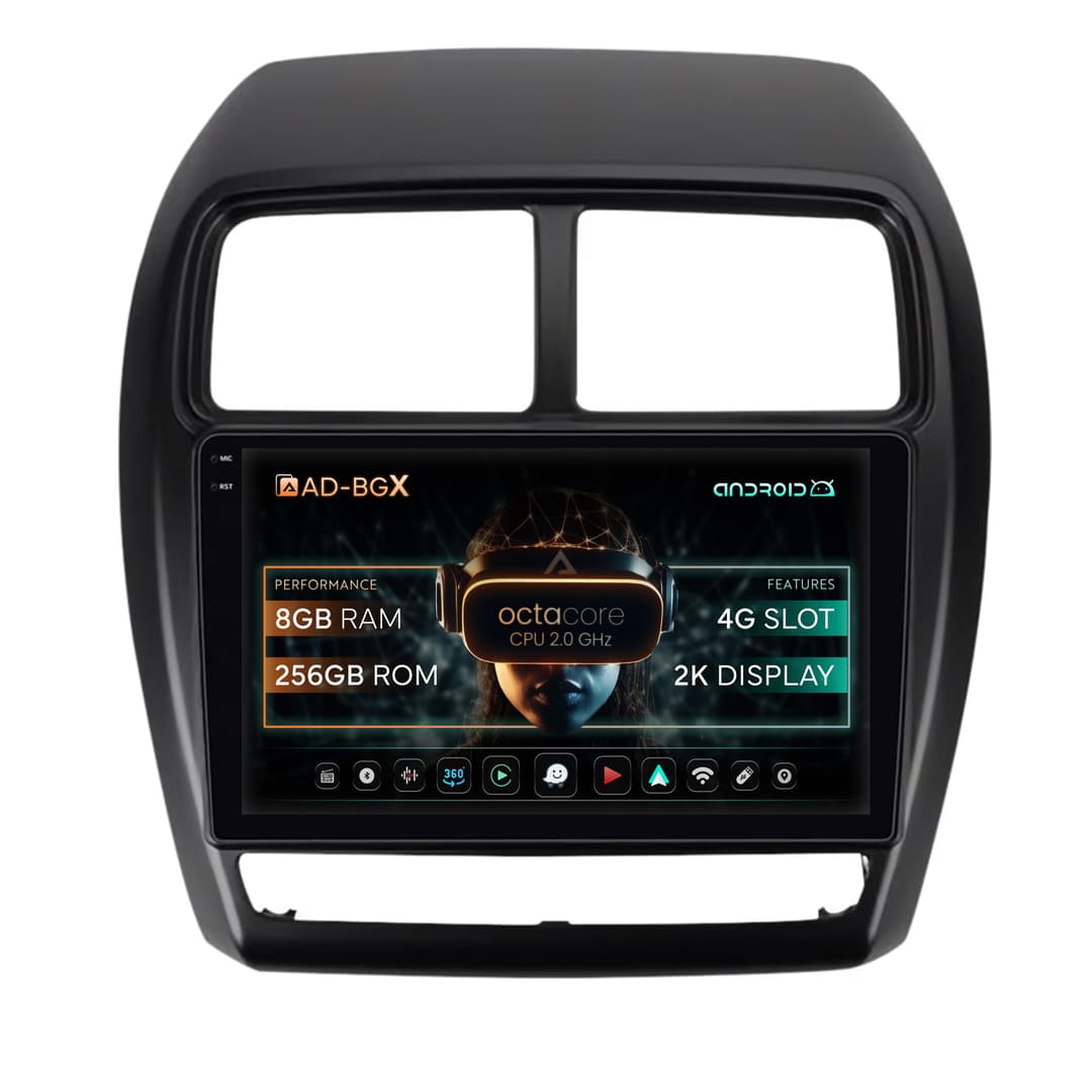 Navigatie Mitsubishi ASX (2016-2019), Android, X-Octacore 8GB RAM + 256GB ROM, 9.5 Inch - AD-BGX9008+AD-BGRKIT267V2