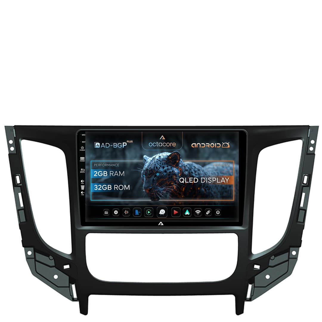 Navigatie Mitsubishi L200 (2014-2020), Android, P-Octacore 2GB RAM + 32GB ROM, 9 Inch - AD-BGP9002+AD-BGRKIT274