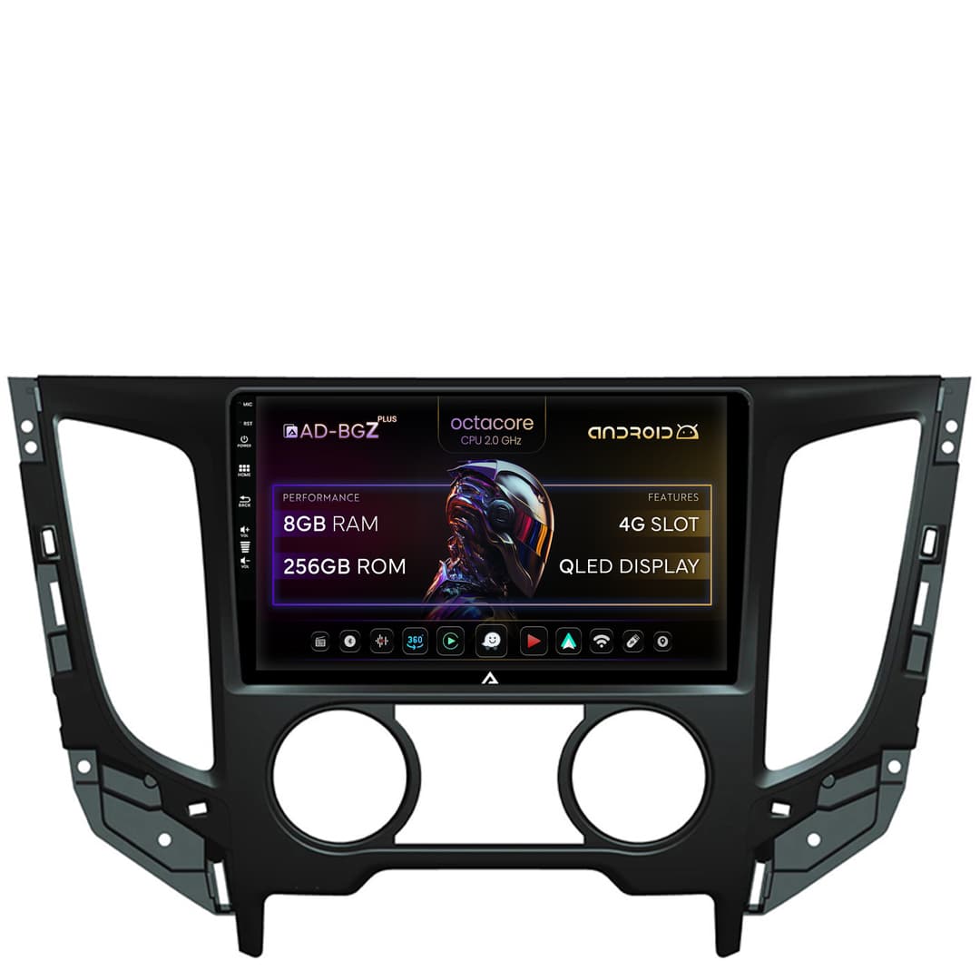 Navigatie Mitsubishi L200 (2014-2020), Android, Z-Octacore 8GB RAM + 256GB ROM, 9 Inch - AD-BGZ9008+AD-BGRKIT273