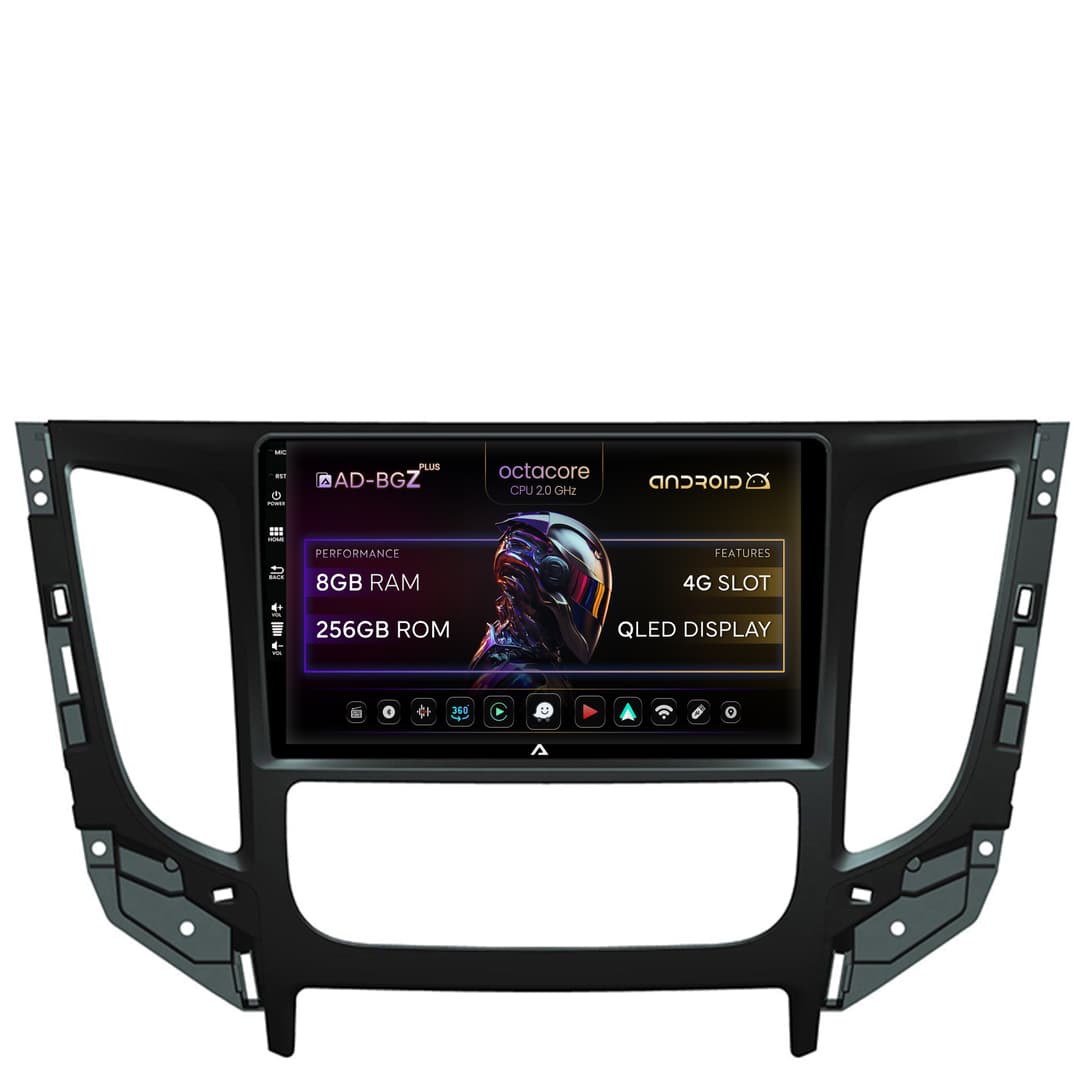 Navigatie Mitsubishi L200 (2014-2020), Android, Z-Octacore 8GB RAM + 256GB ROM, 9 Inch - AD-BGZ9008+AD-BGRKIT274