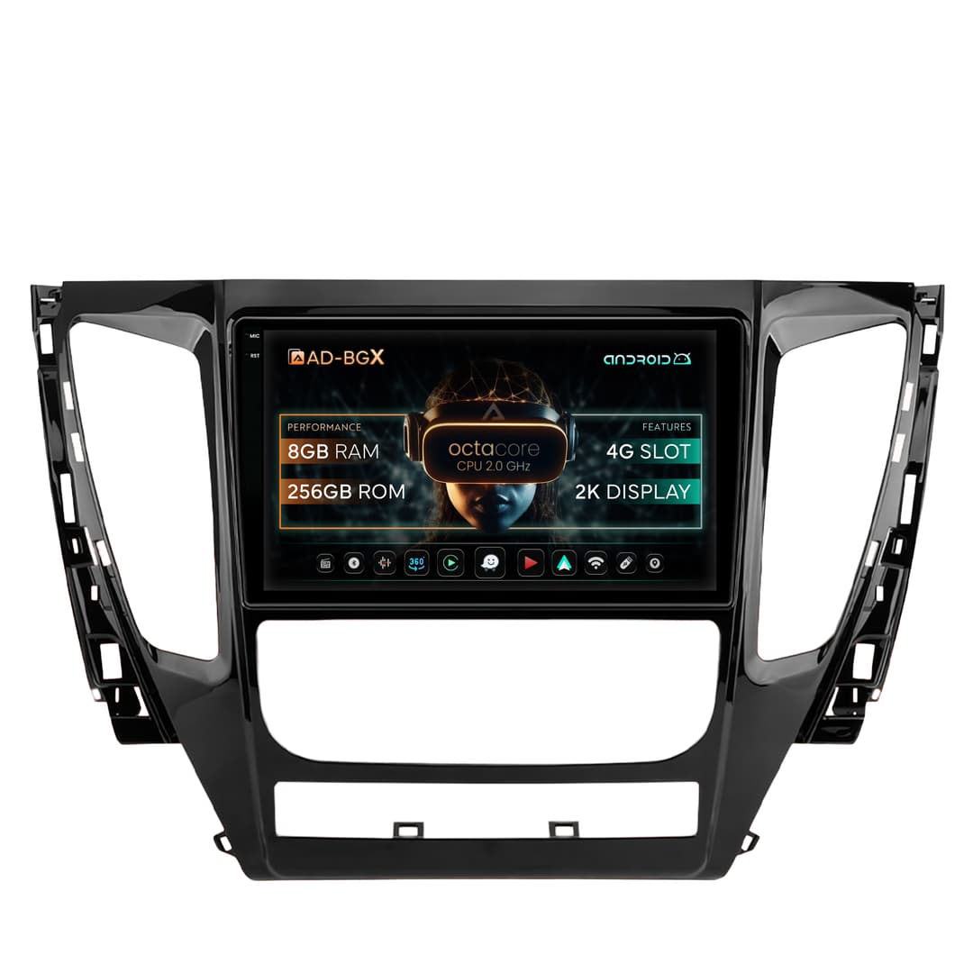 Navigatie Mitsubishi Pajero (2016-2018), Android, X-Octacore 8GB RAM + 256GB ROM, 9.5 Inch - AD-BGX9008+AD-BGRKIT270
