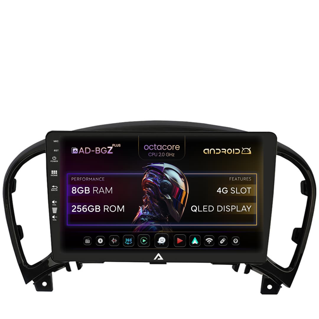 Navigatie Nissan Juke (2010-2019), Android, Z-Octacore 8GB RAM + 256GB ROM, 9 Inch - AD-BGZ9008+AD-BGRKIT168