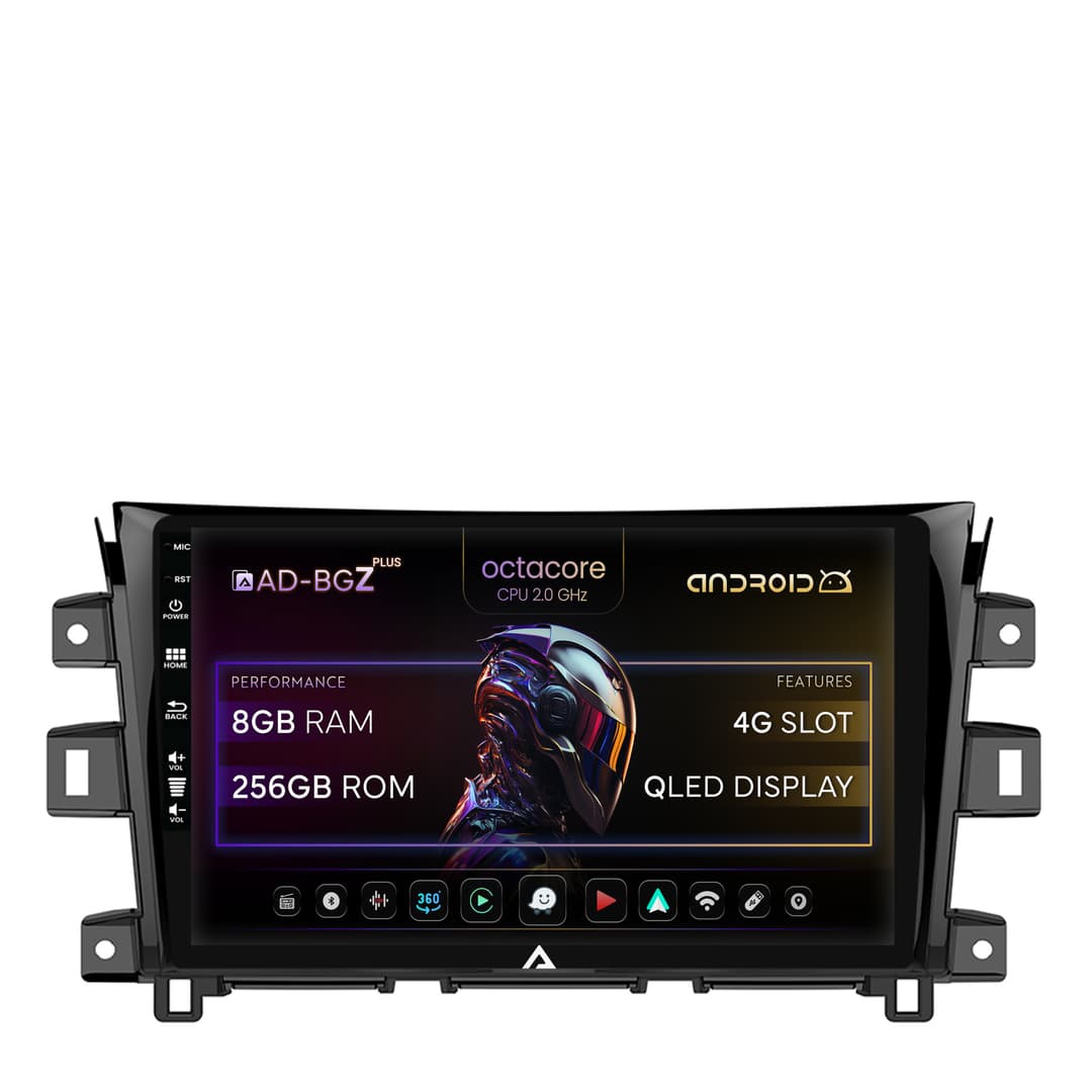 Navigatie Nissan Navara (2015+), Android, Z-Octacore 8GB RAM + 256GB ROM, 10.1 Inch - AD-BGZ10008+AD-BGRKIT163