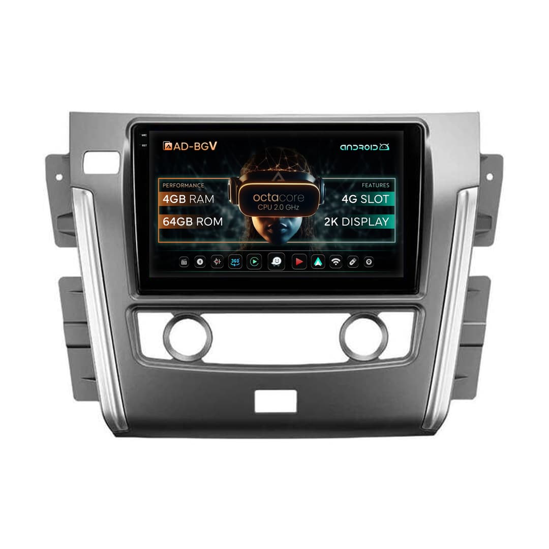 Navigatie Nissan Patrol (2012-2020), Android, V-Octacore 4GB RAM + 64GB ROM, 10.36 Inch - AD-BGV10004+AD-BGRKIT164