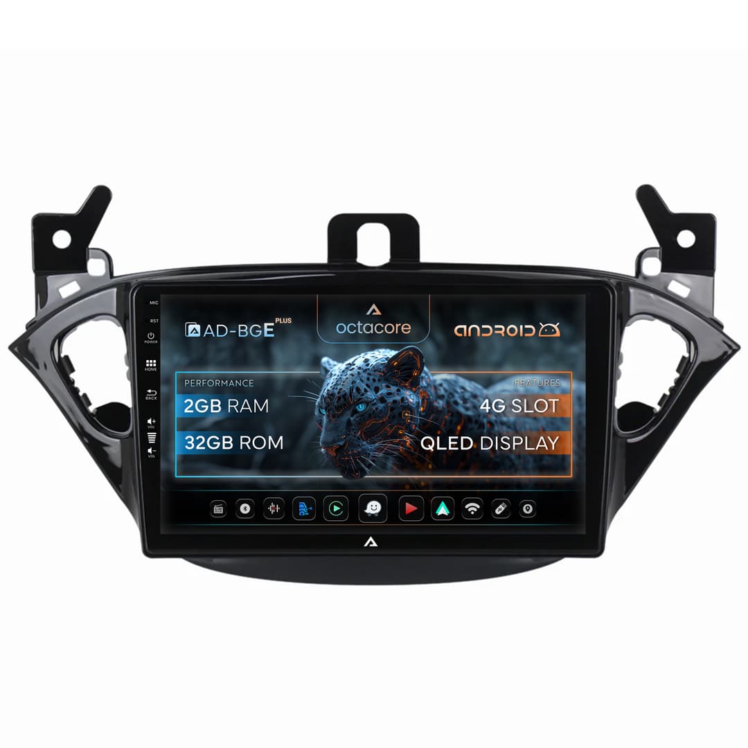 Navigatie Opel Corsa E Adam (2013-2019), Android, E-Octacore 2GB RAM + 32GB ROM, 9 Inch - AD-BGE9002+AD-BGRKIT387