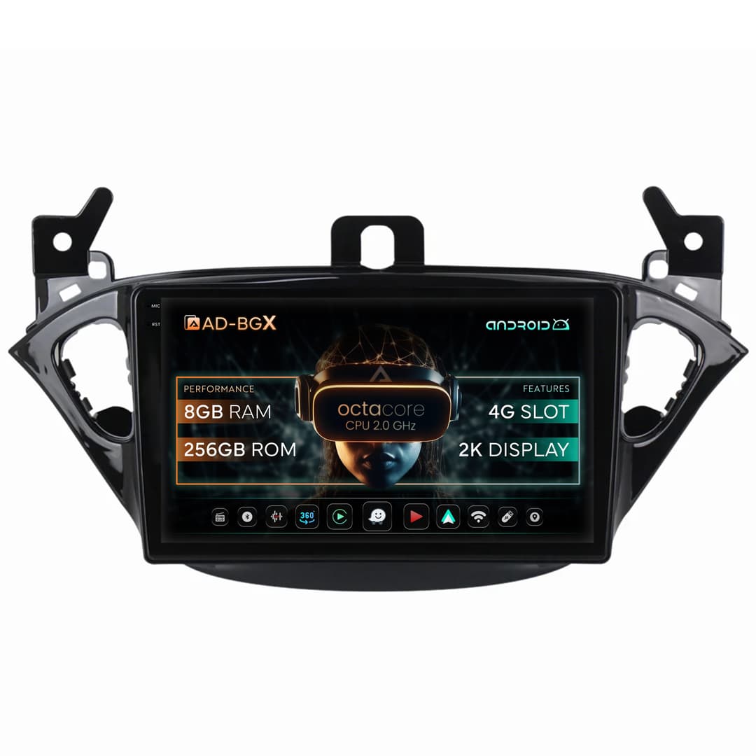 Navigatie Opel Corsa E Adam (2013-2019), Android, X-Octacore 8GB RAM + 256GB ROM, 9 Inch - AD-BGX9008+AD-BGRKIT387