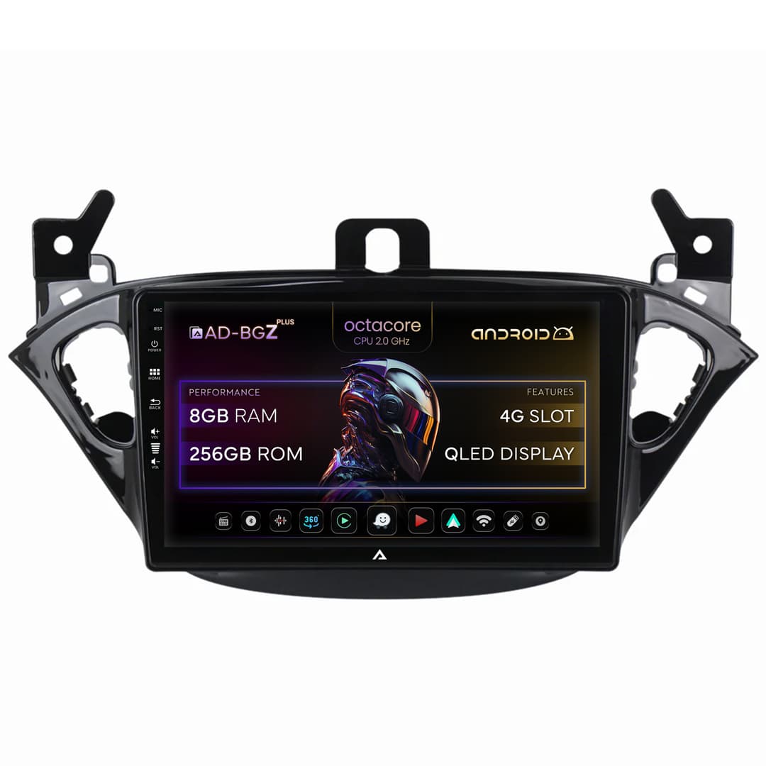 Navigatie Opel Corsa E Adam (2013-2019), Android, Z-Octacore 8GB RAM + 256GB ROM, 9 Inch - AD-BGZ9008+AD-BGRKIT387