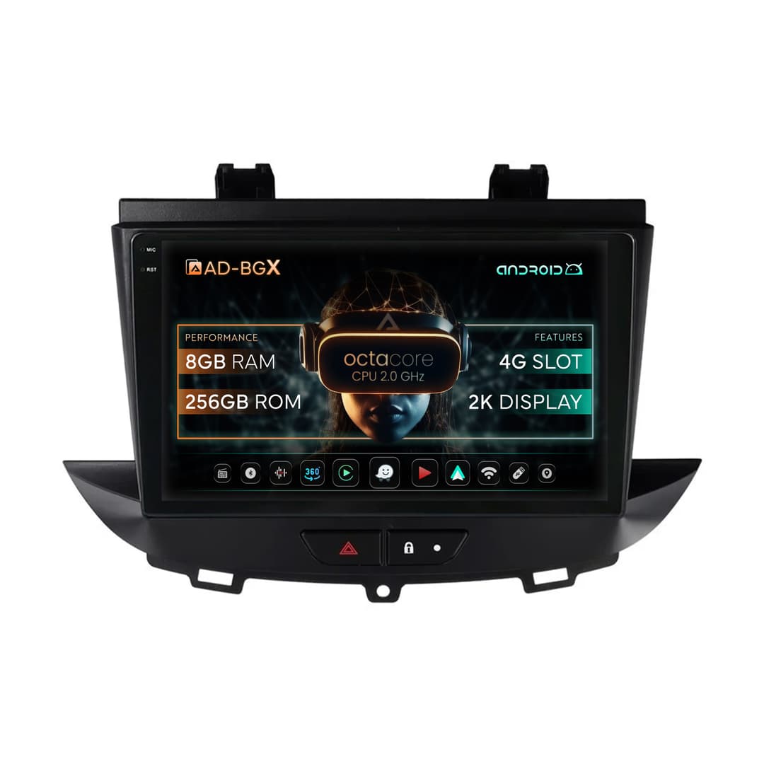 Navigatie Opel Grandland X Opel Crossland X (2017-2021), Android, X-Octacore 8GB RAM + 256GB ROM, 9.5 Inch - AD-BGX9008+AD-BGRKIT354