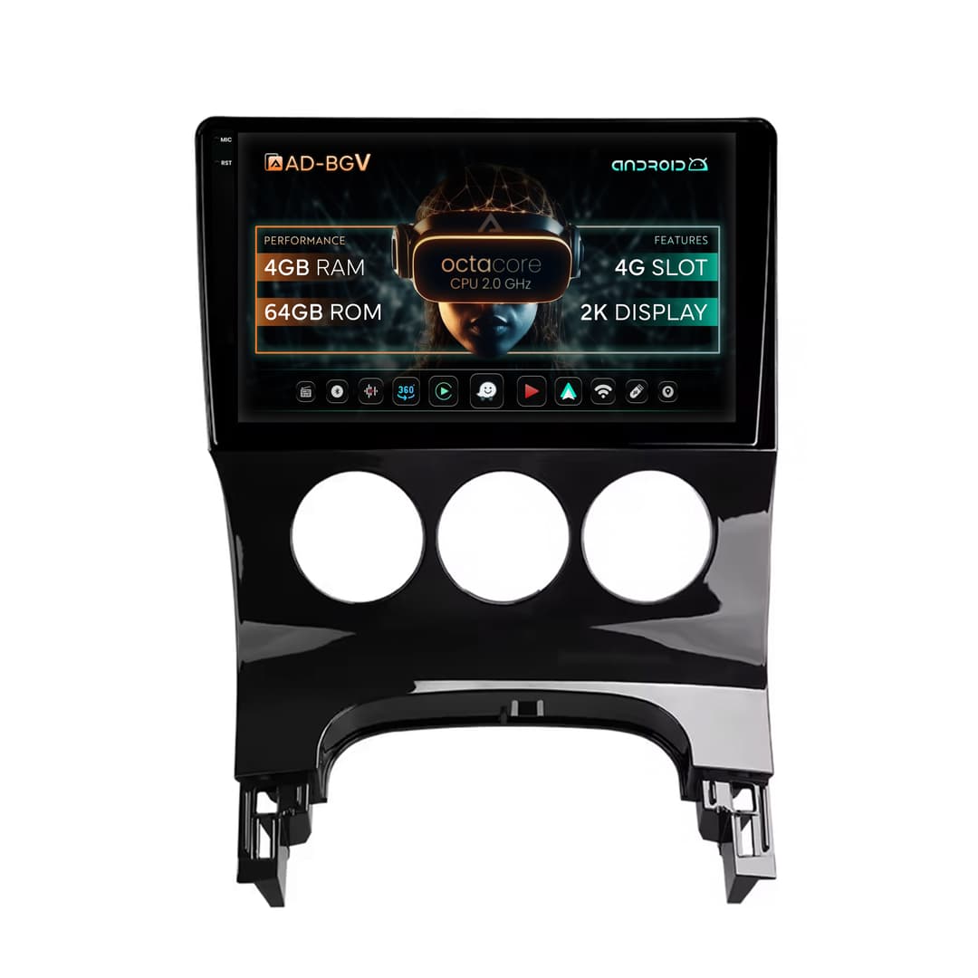 Navigatie Peugeot 3008 5008, Android, V-Octacore 4GB RAM + 64GB ROM, 9.5 Inch - AD-BGV9004+AD-BGRKIT260