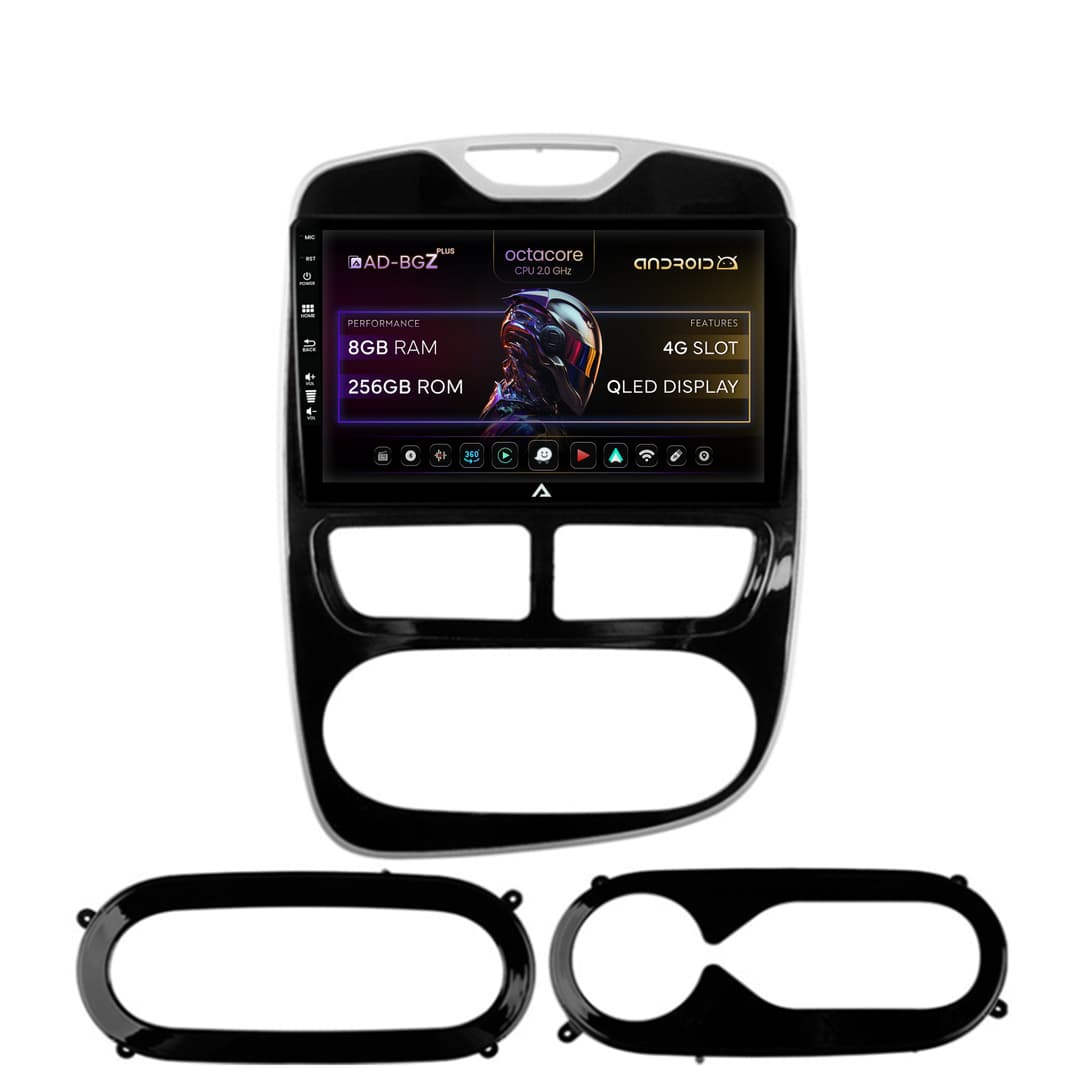 Navigatie Renault Clio IV (2012-2016), Android, Z-Octacore 8GB RAM + 256GB ROM, 9 Inch - AD-BGZ9008+AD-BGRKIT369-1216