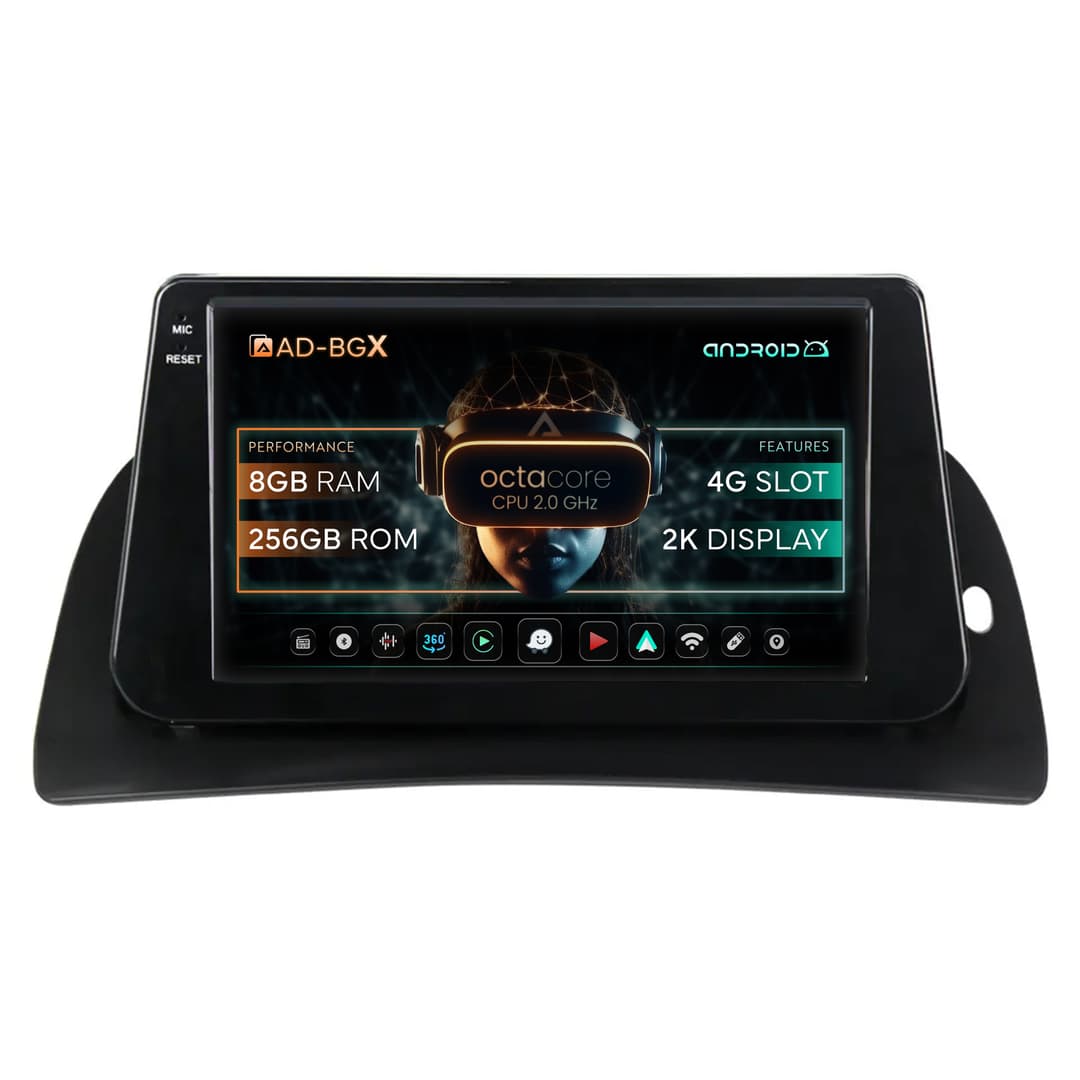 Navigatie Renault Kangoo (2008-2021), Android, X-Octacore 8GB RAM + 256GB ROM, 9.5 Inch - AD-BGX9008+AD-BGRKIT373