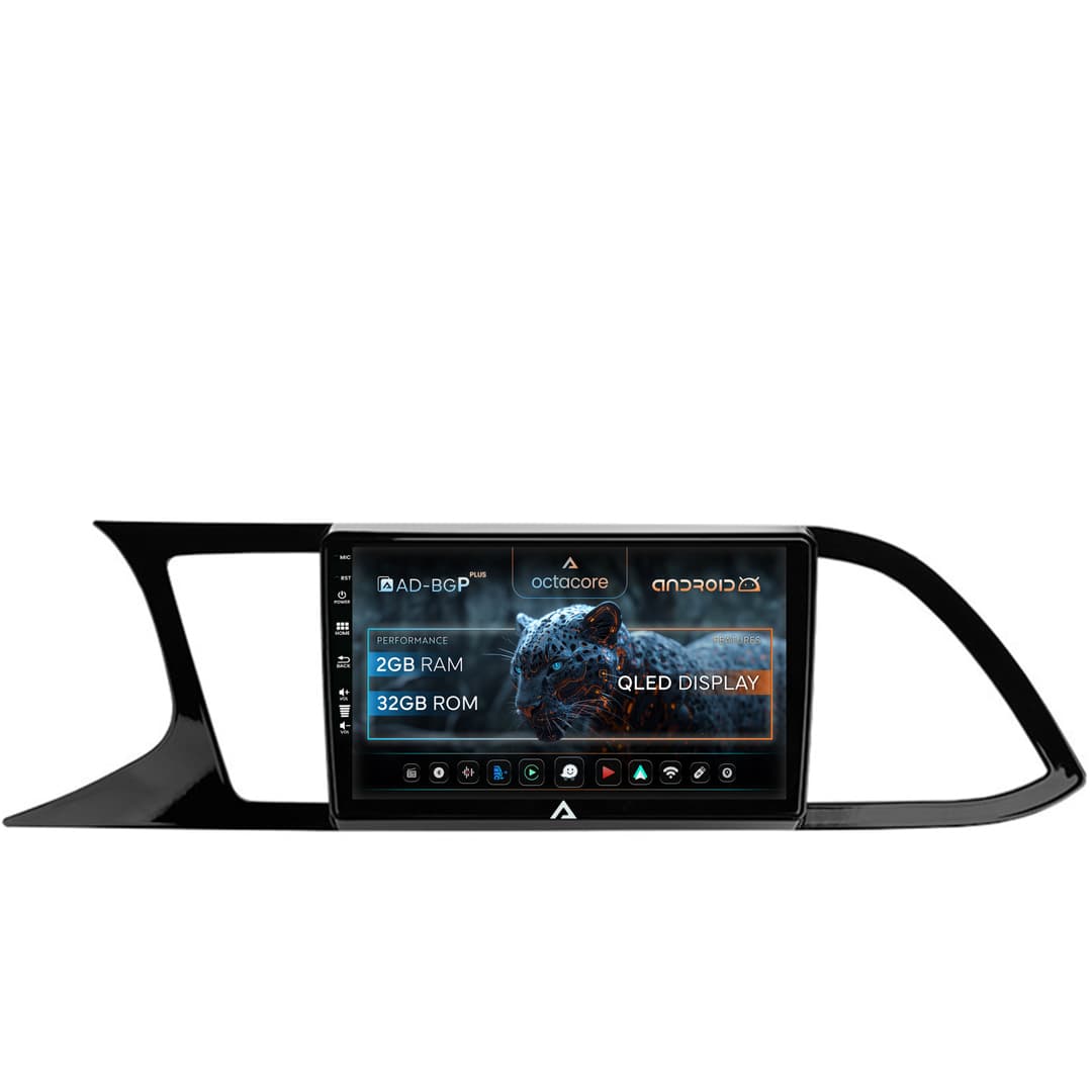 Navigatie Seat Leon 3 (2014-2020), Android, P-Octacore 2GB RAM + 32GB ROM, 9 Inch - AD-BGP9002+AD-BGRKIT047