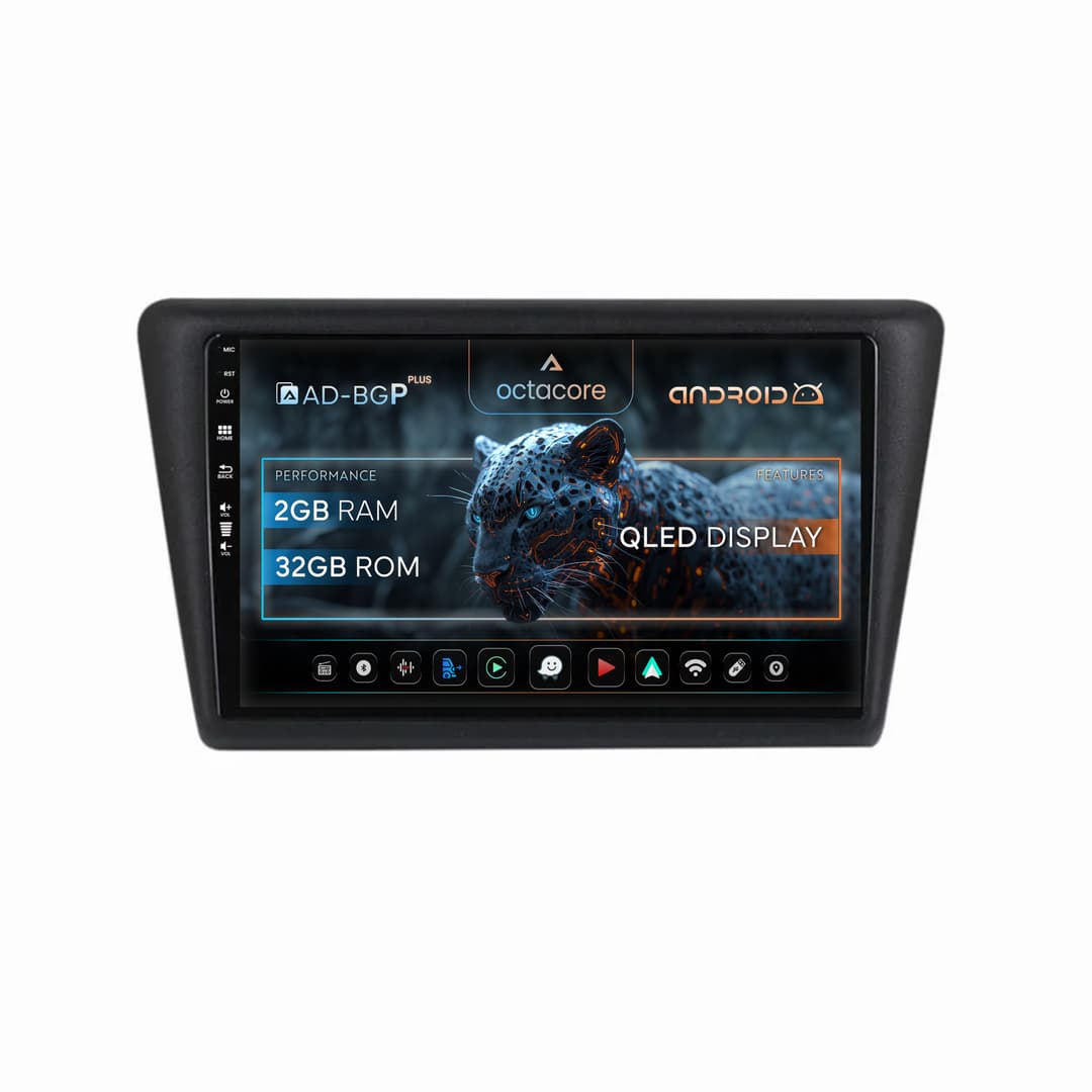 Navigatie Seat Toledo Skoda Rapid (2012-2019), Android, P-Octacore 2GB RAM + 32GB ROM, 9 Inch - AD-BGP9002+AD-BGRKIT026V2