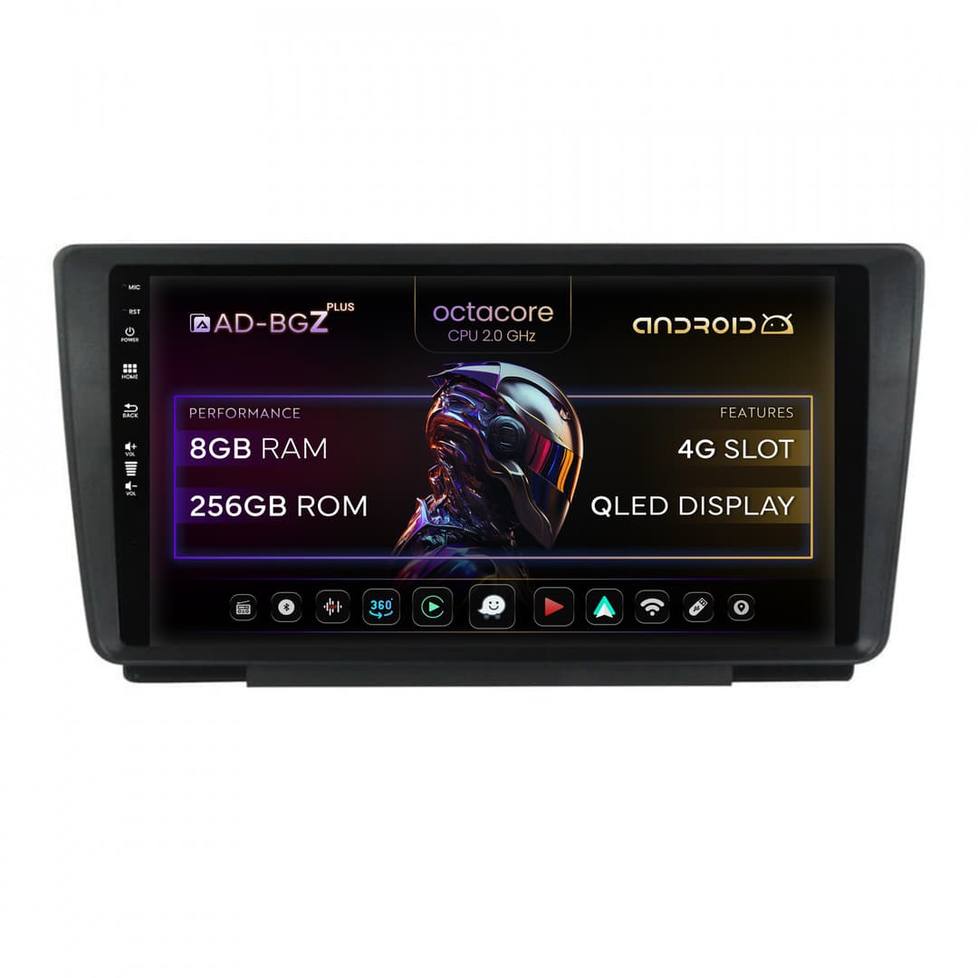 Navigatie Skoda Octavia 2, Android, Z-Octacore 8GB RAM + 256GB ROM, 9 Inch - AD-BGZ9008+AD-BGRKIT038